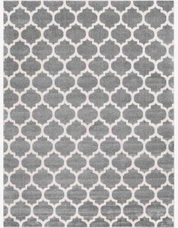 Dark Gray Lattice Rug