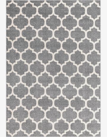 Dark Gray Lattice Rug