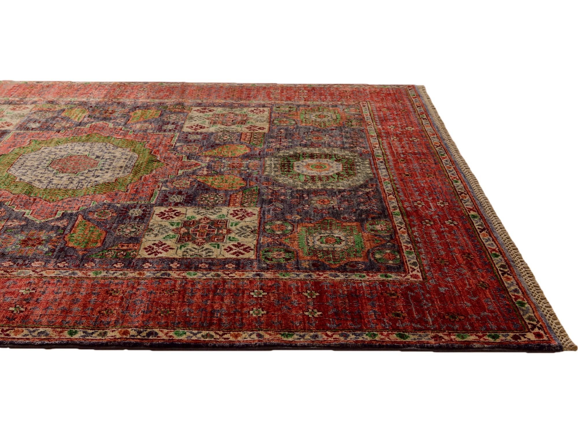 5' 1 x 6' 9 Hand Knotted Mamluk Ziegler Rug