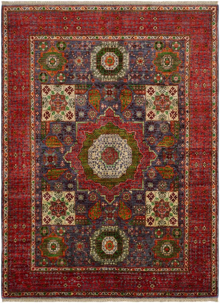 5' 1 x 6' 9 Hand Knotted Mamluk Ziegler Rug