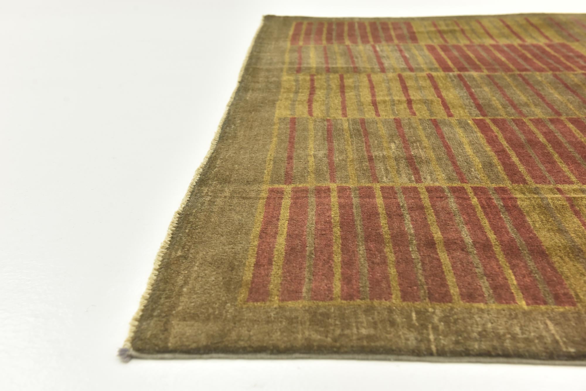 6' 8 x 9' 9 Hand Knotted Modern Ziegler Rug
