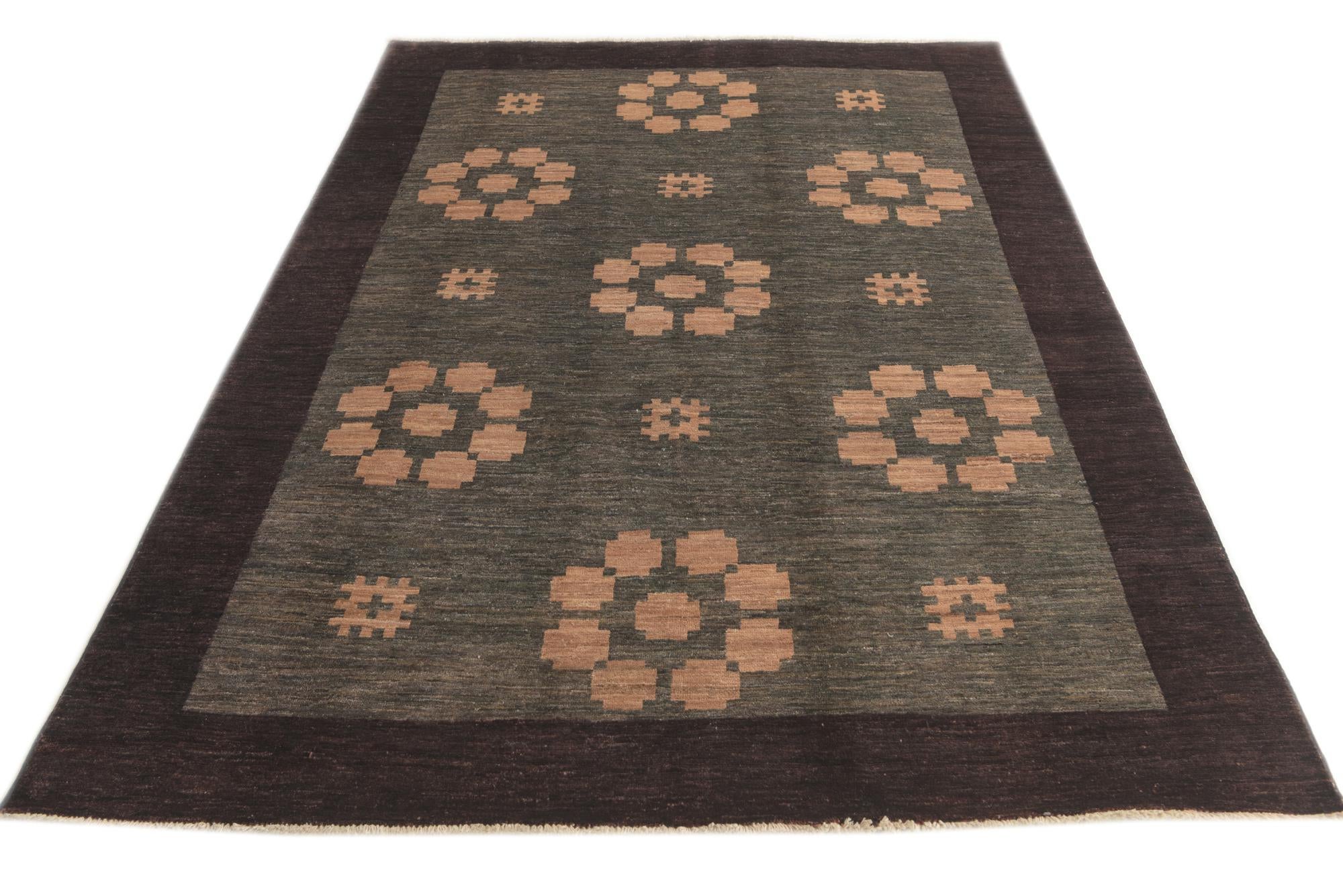 5' 9 x 7' 10 Hand Knotted Modern Ziegler Rug