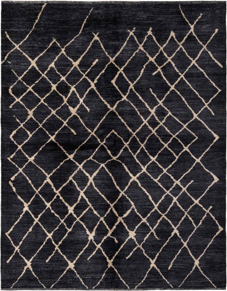 Detail image of 5' 9 x 7' 9 Hand Knotted Moroccan Wool Rug