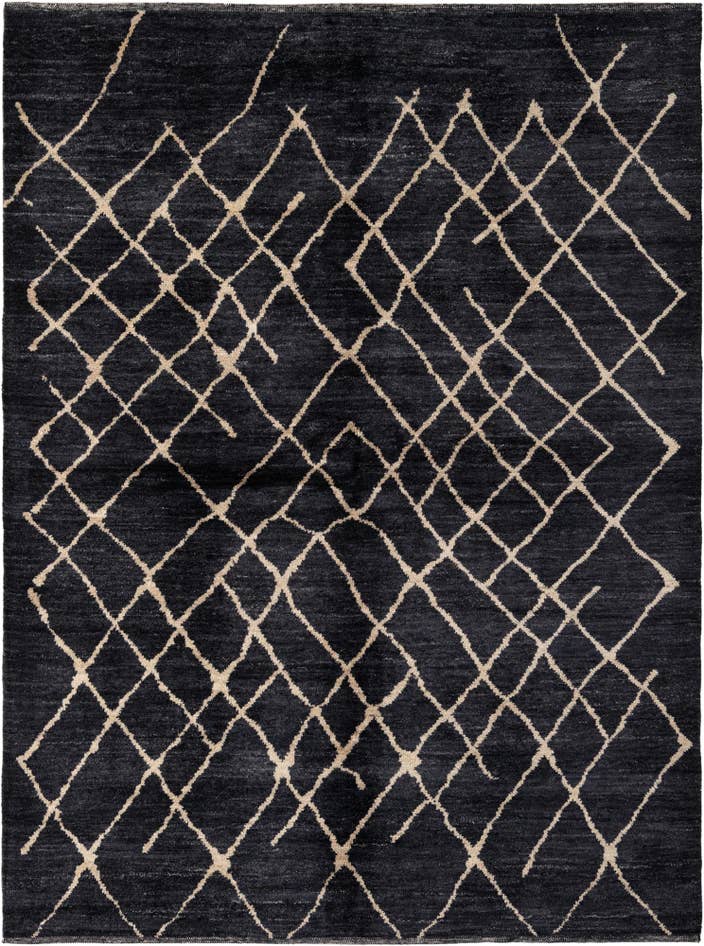 Detail image of 5' 9 x 7' 9 Hand Knotted Moroccan Wool Rug