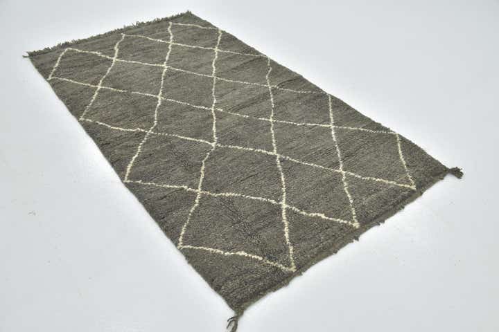 3' 10 x 6' 9 Hand Knotted Moroccan Wool Rug