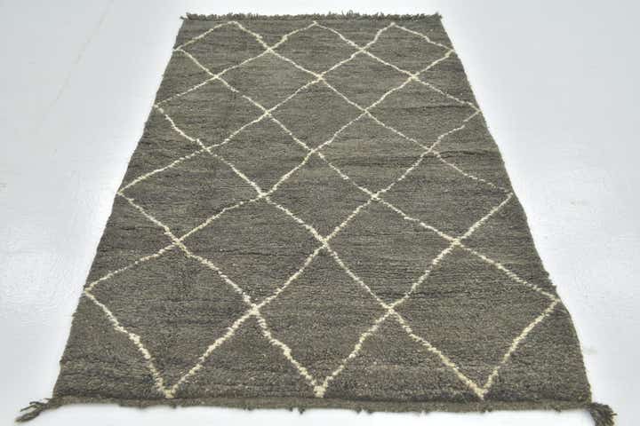 3' 10 x 6' 9 Hand Knotted Moroccan Wool Rug