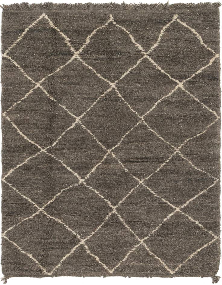 Detail image of 3' 10 x 6' 9 Hand Knotted Moroccan Wool Rug