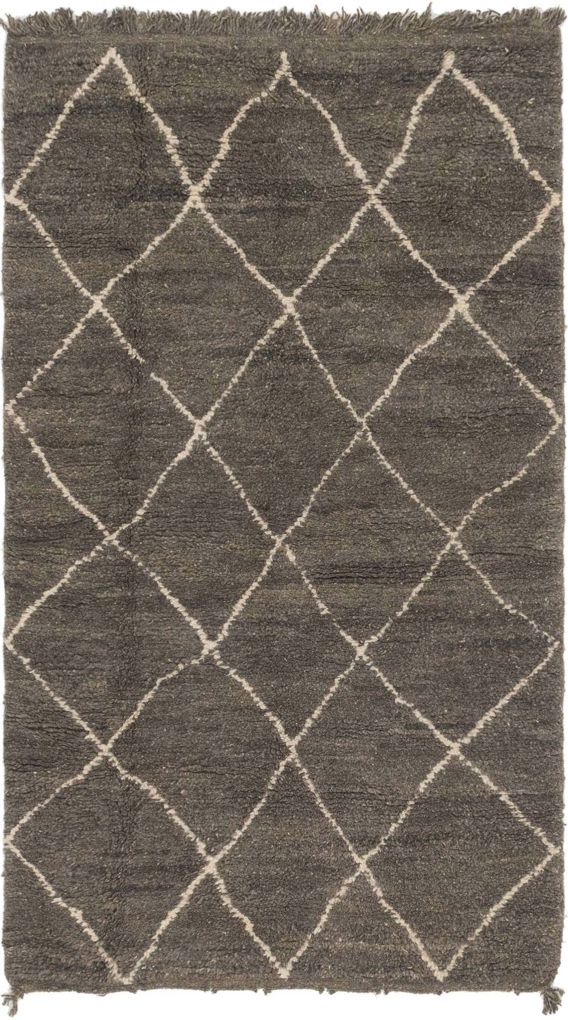3' 10 x 6' 9 Hand Knotted Moroccan Wool Rug