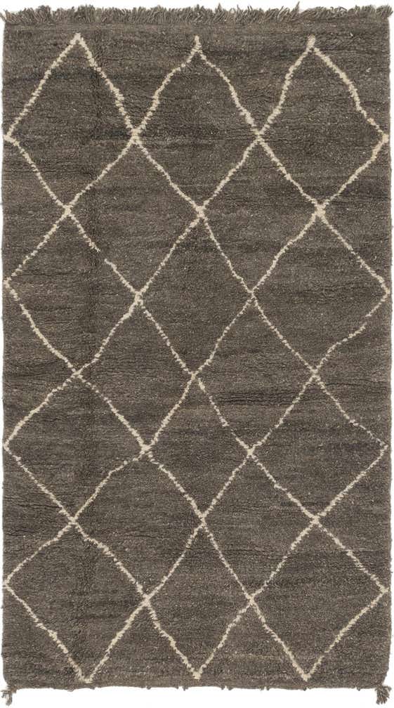 3' 10 x 6' 9 Hand Knotted Moroccan Wool Rug