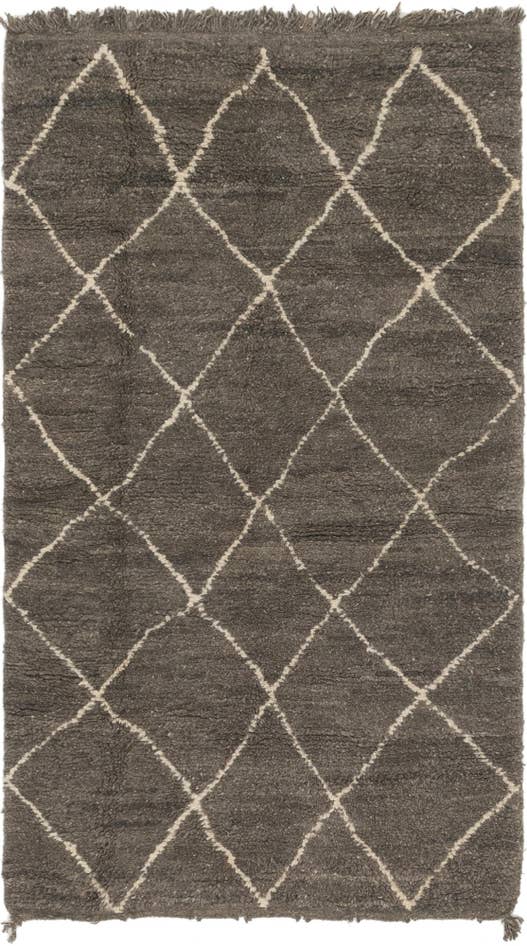 Detail image of 3' 10 x 6' 9 Hand Knotted Moroccan Wool Rug
