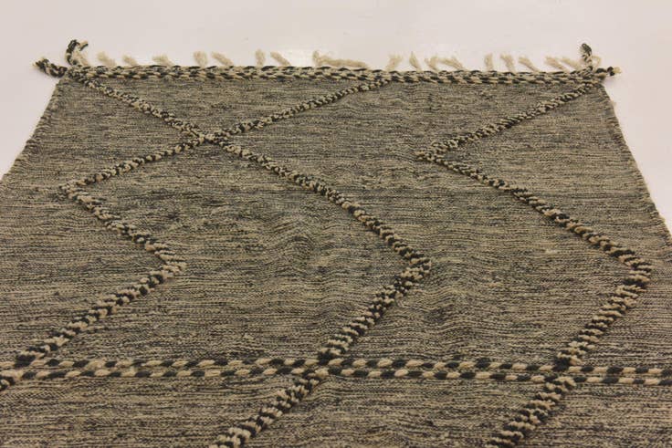 Detail image of 4' 11 x 8' 4 Hand Knotted Moroccan Wool Rug
