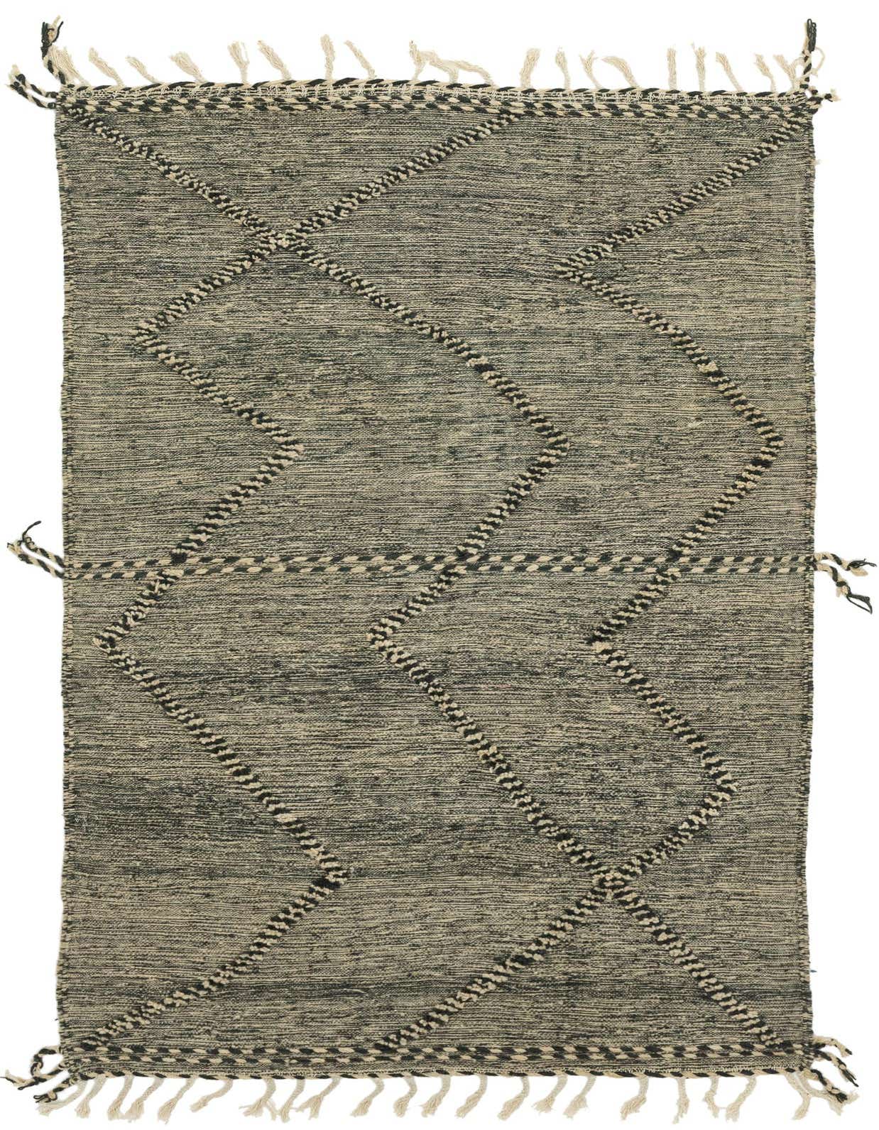 4' 11 x 8' 4 Hand Knotted Moroccan Wool Rug