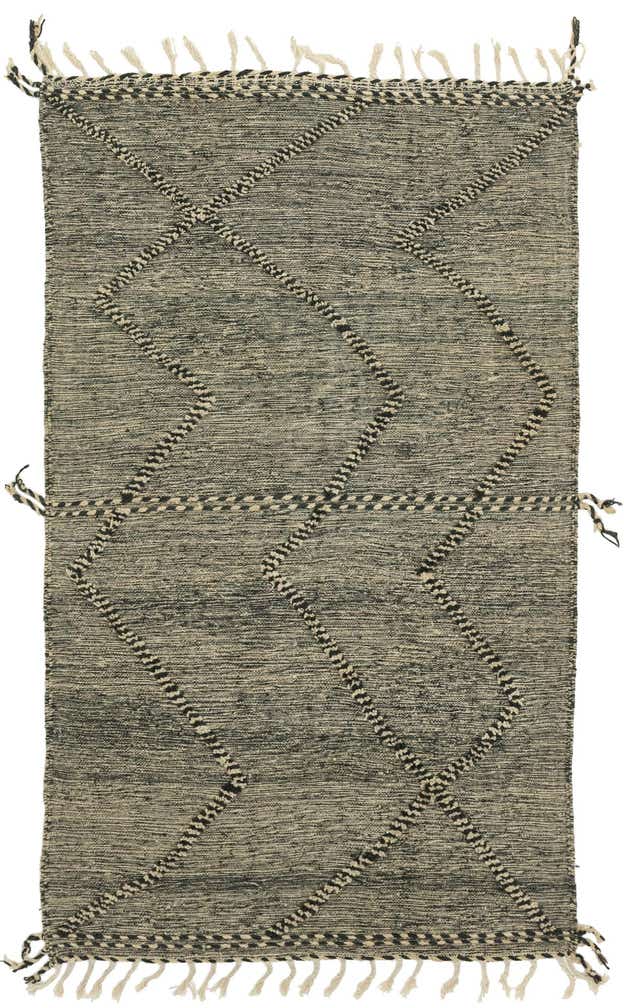 4' 11 x 8' 4 Hand Knotted Moroccan Wool Rug