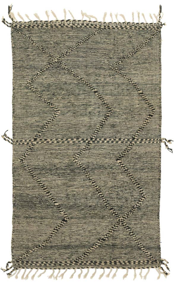 Detail image of 4' 11 x 8' 4 Hand Knotted Moroccan Wool Rug