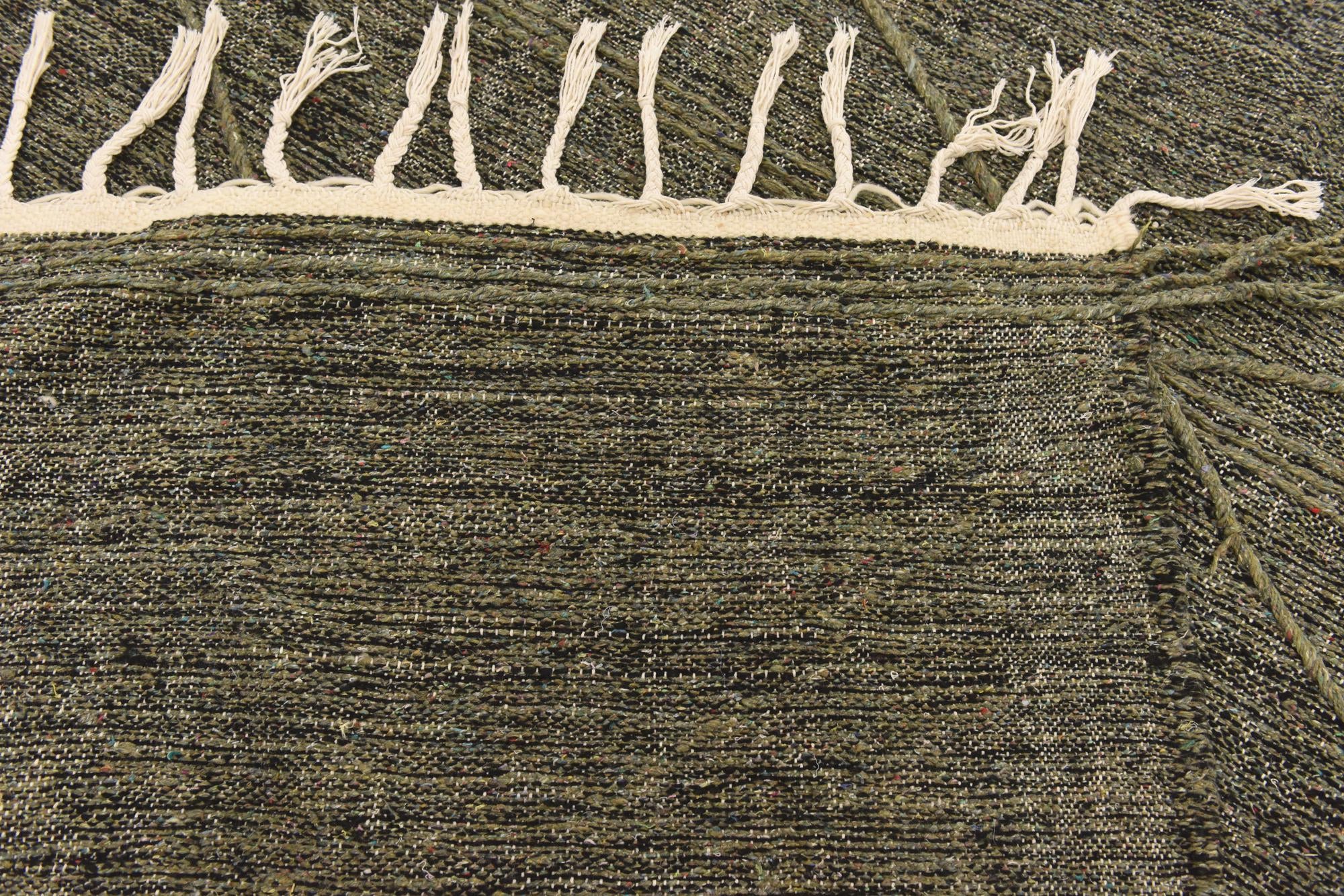 6' 8 x 11' 5 Hand Knotted Moroccan Wool Rug