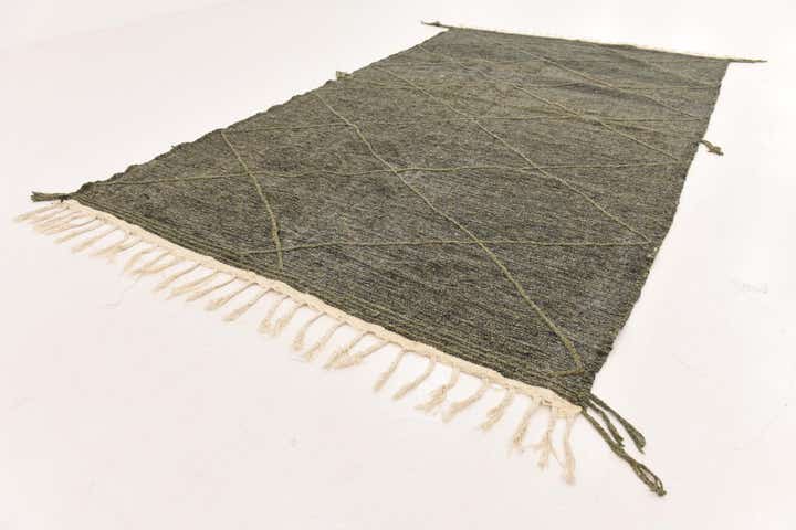 6' 8 x 11' 5 Hand Knotted Moroccan Wool Rug