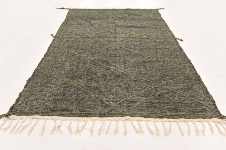 Detail image of 6' 8 x 11' 5 Hand Knotted Moroccan Wool Rug