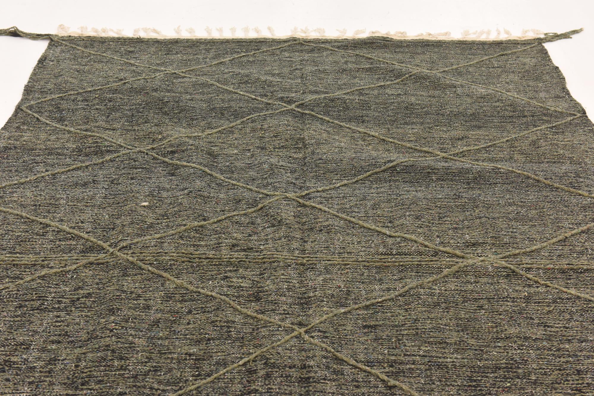 6' 8 x 11' 5 Hand Knotted Moroccan Wool Rug