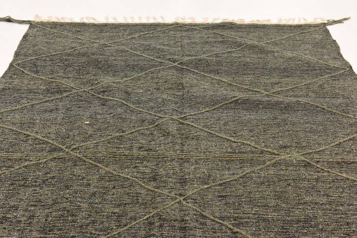 Detail image of 6' 8 x 11' 5 Hand Knotted Moroccan Wool Rug