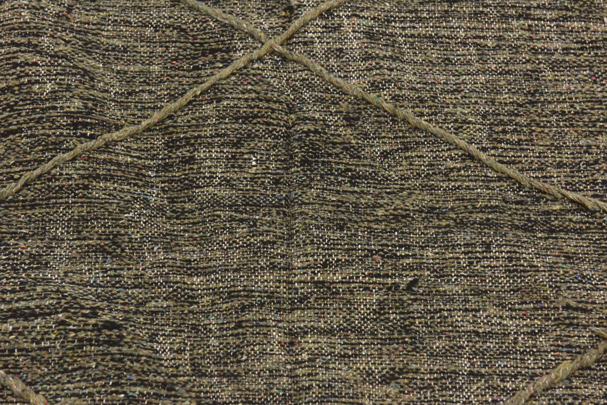 6' 8 x 11' 5 Hand Knotted Moroccan Wool Rug