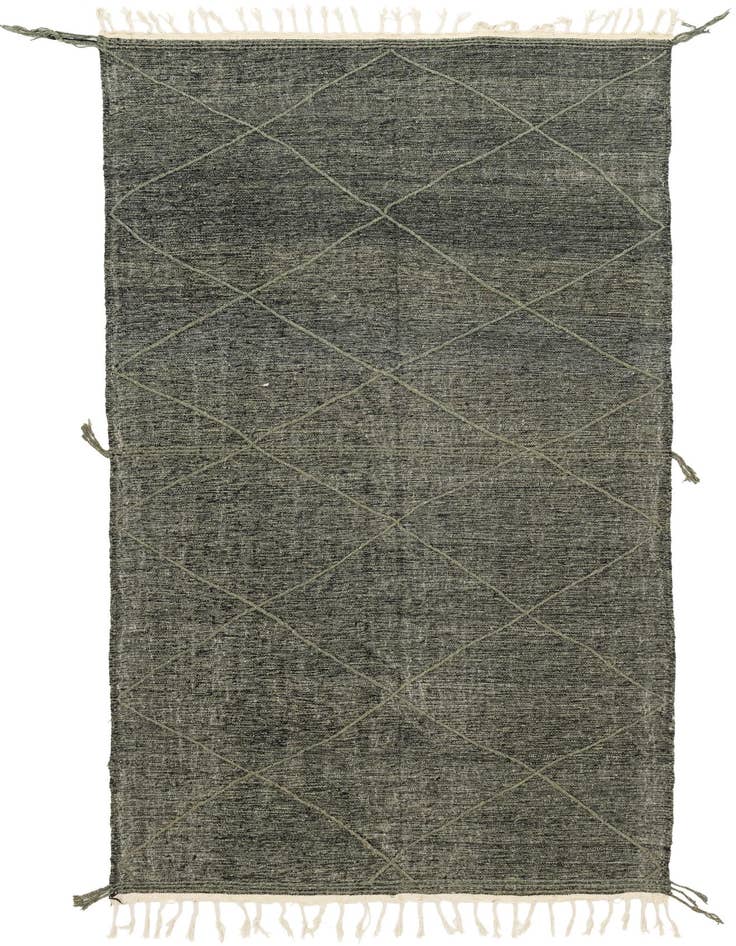 Detail image of 6' 8 x 11' 5 Hand Knotted Moroccan Wool Rug