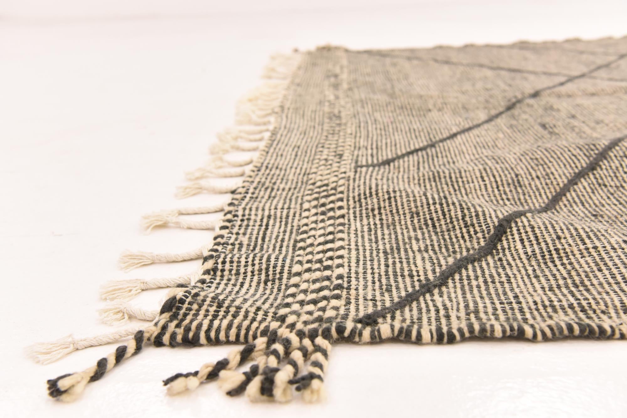 6' 8 x 9' 6 Hand Knotted Moroccan Wool Rug
