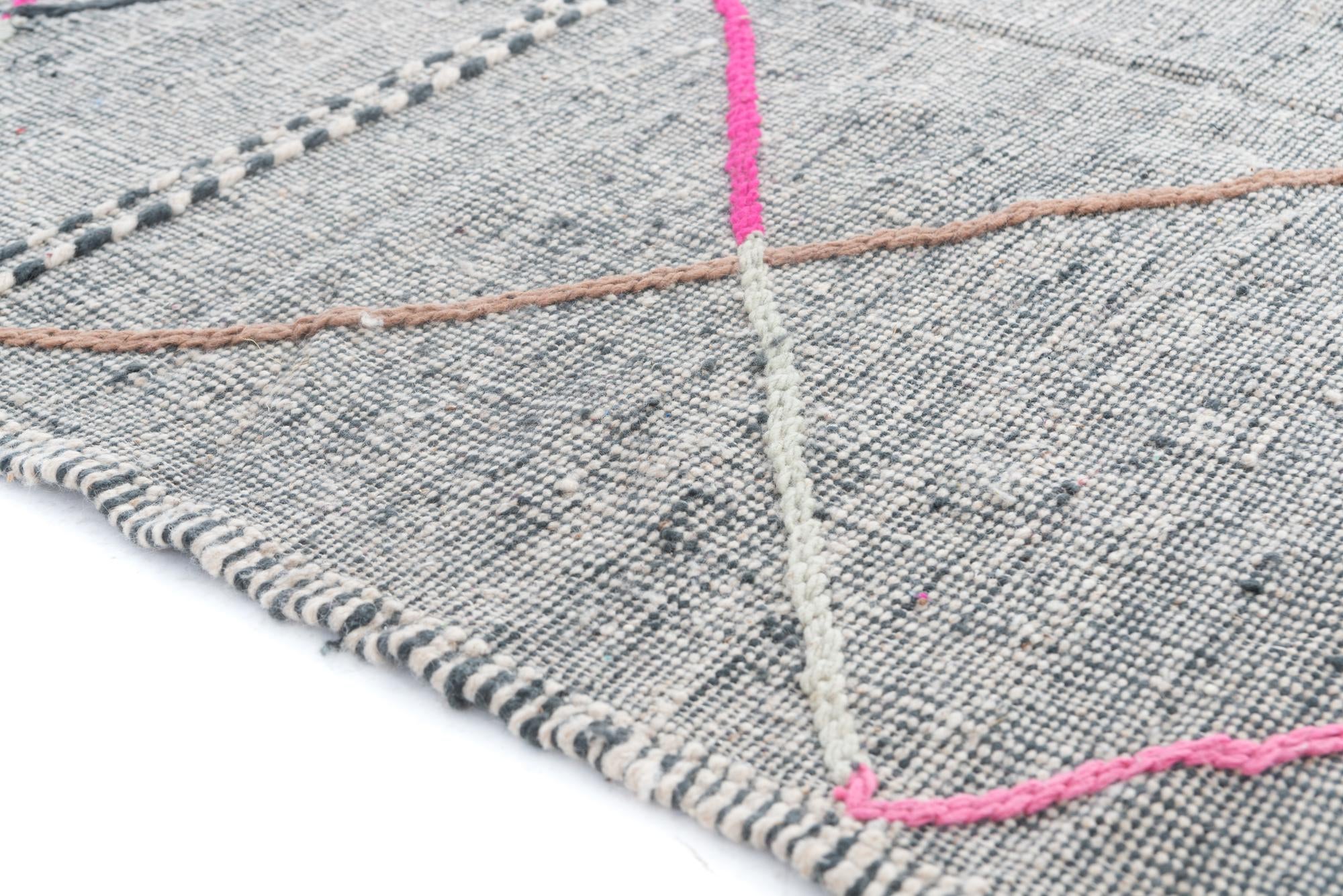 5' x 8' 3 Hand Knotted Moroccan Wool Rug