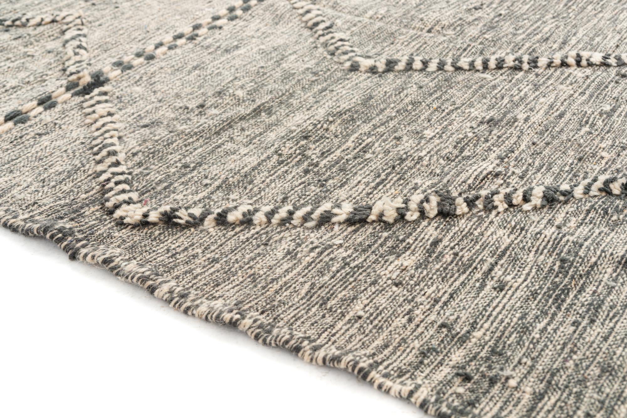 5' x 8' 7 Hand Knotted Moroccan Wool Rug