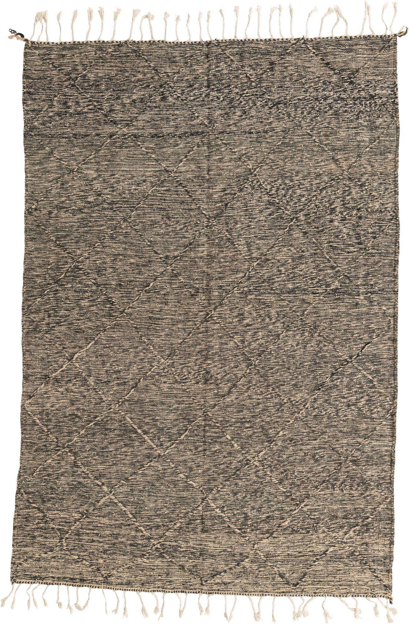 6' 7 x 9' 8 Hand Knotted Moroccan Wool Rug