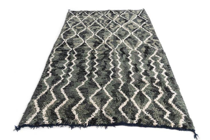 Detail image of 5' x 8' Hand Knotted Moroccan Wool Rug