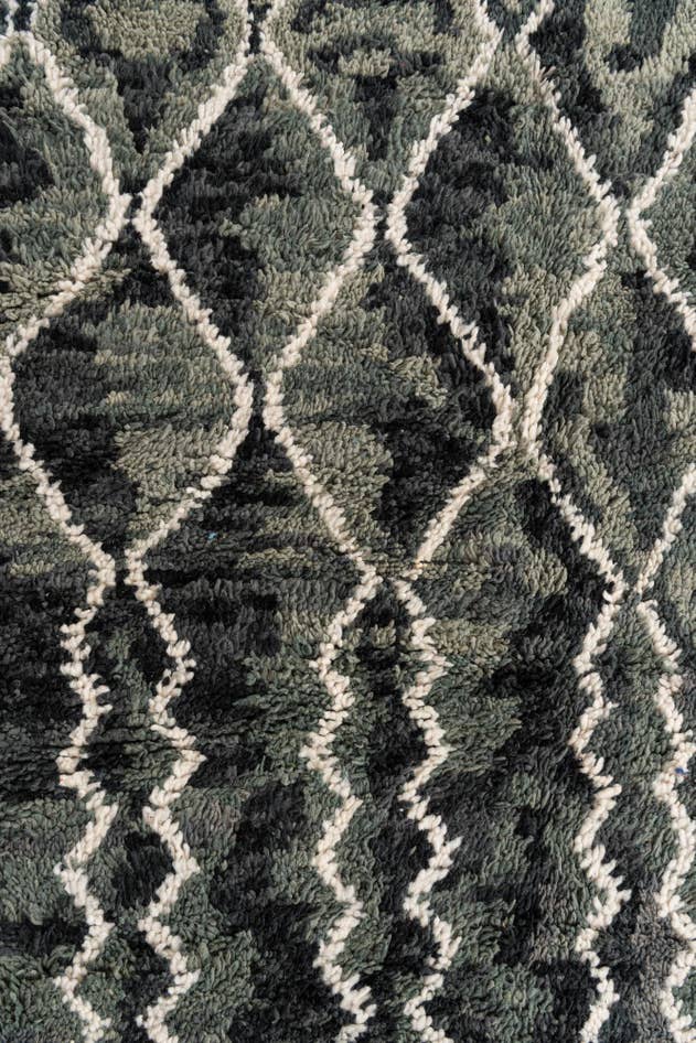 Detail image of 5' x 8' Hand Knotted Moroccan Wool Rug