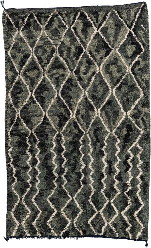 5' x 8' Hand Knotted Moroccan Wool Rug