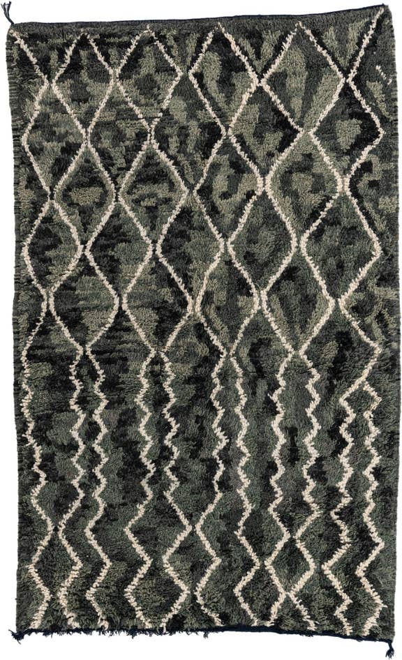 Detail image of 5' x 8' Hand Knotted Moroccan Wool Rug