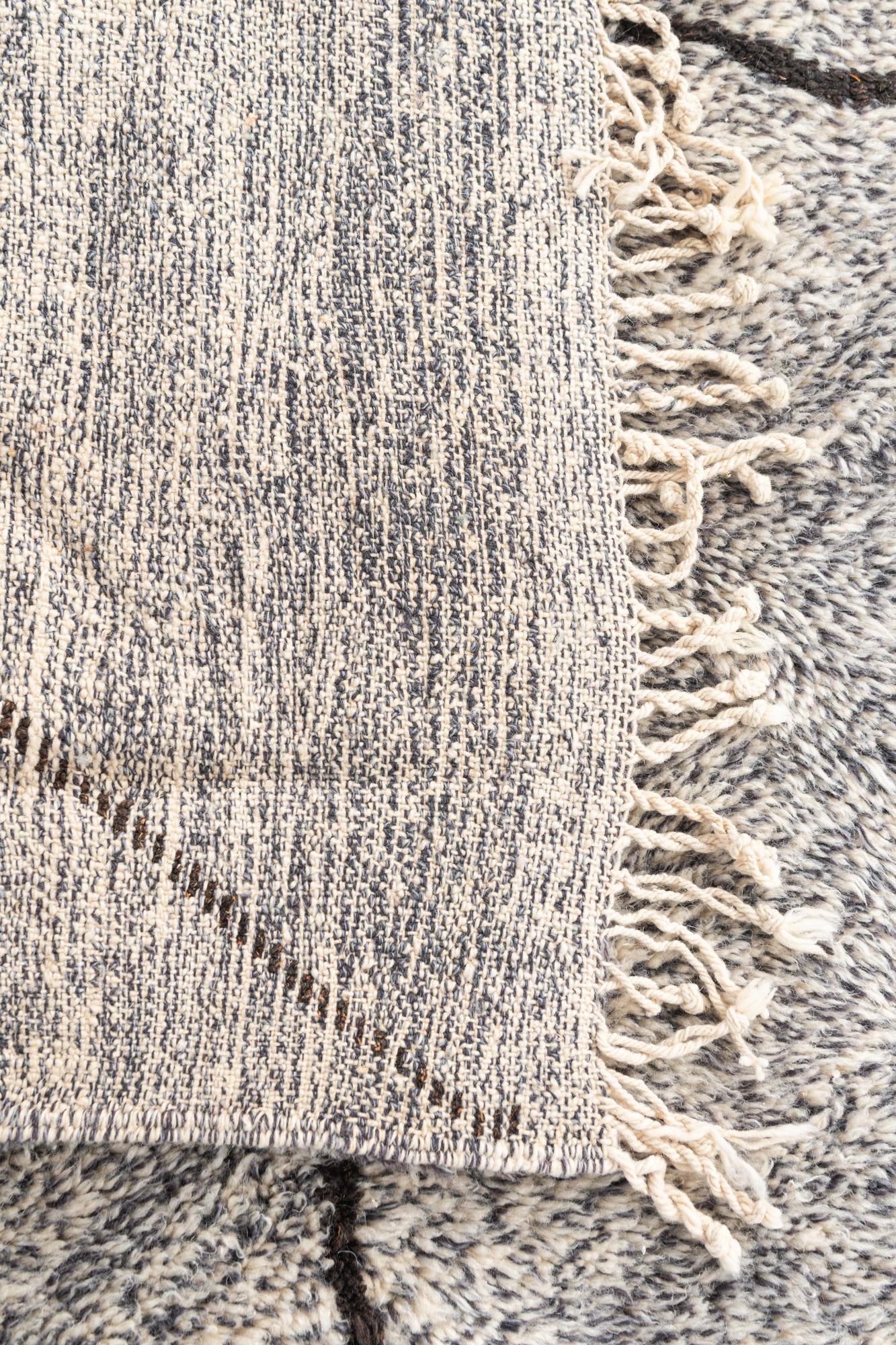6' 8 x 9' 3 Hand Knotted Moroccan Wool Rug