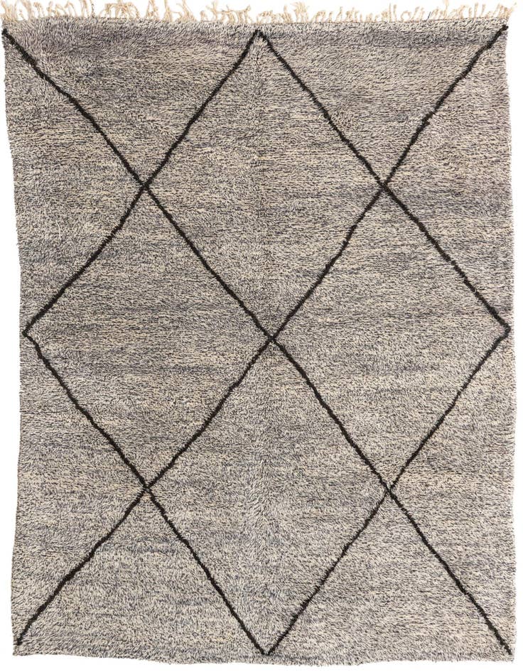 Detail image of 6' 8 x 9' 3 Hand Knotted Moroccan Wool Rug