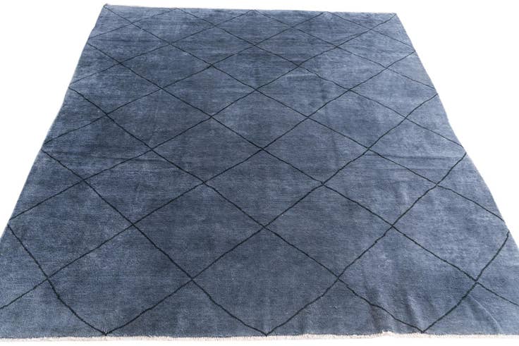 Detail image of 7' 9 x 9' 10 Hand Knotted Moroccan Wool Rug