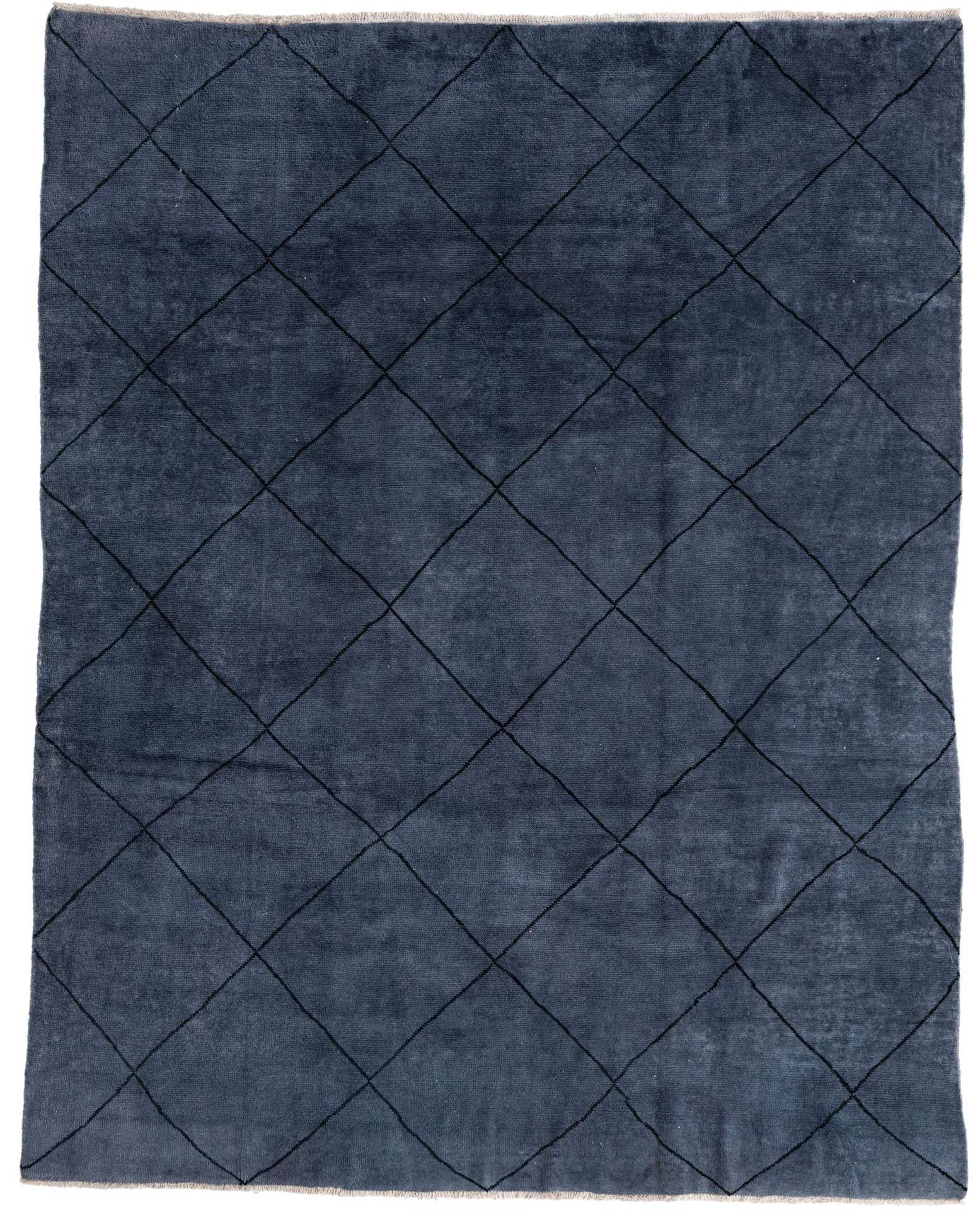 7' 9 x 9' 10 Hand Knotted Moroccan Wool Rug