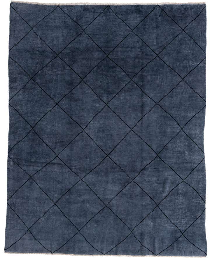 7' 9 x 9' 10 Hand Knotted Moroccan Wool Rug