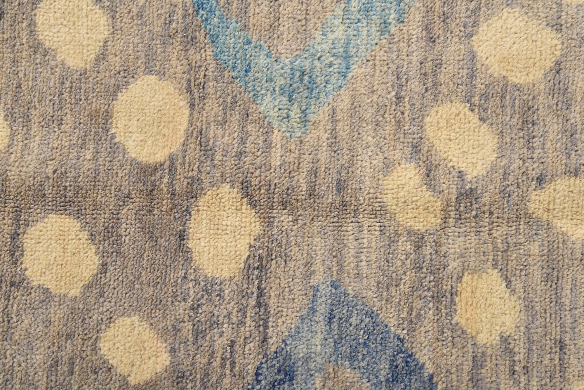 6' 6 x 10' Hand Knotted Moroccan Wool Rug