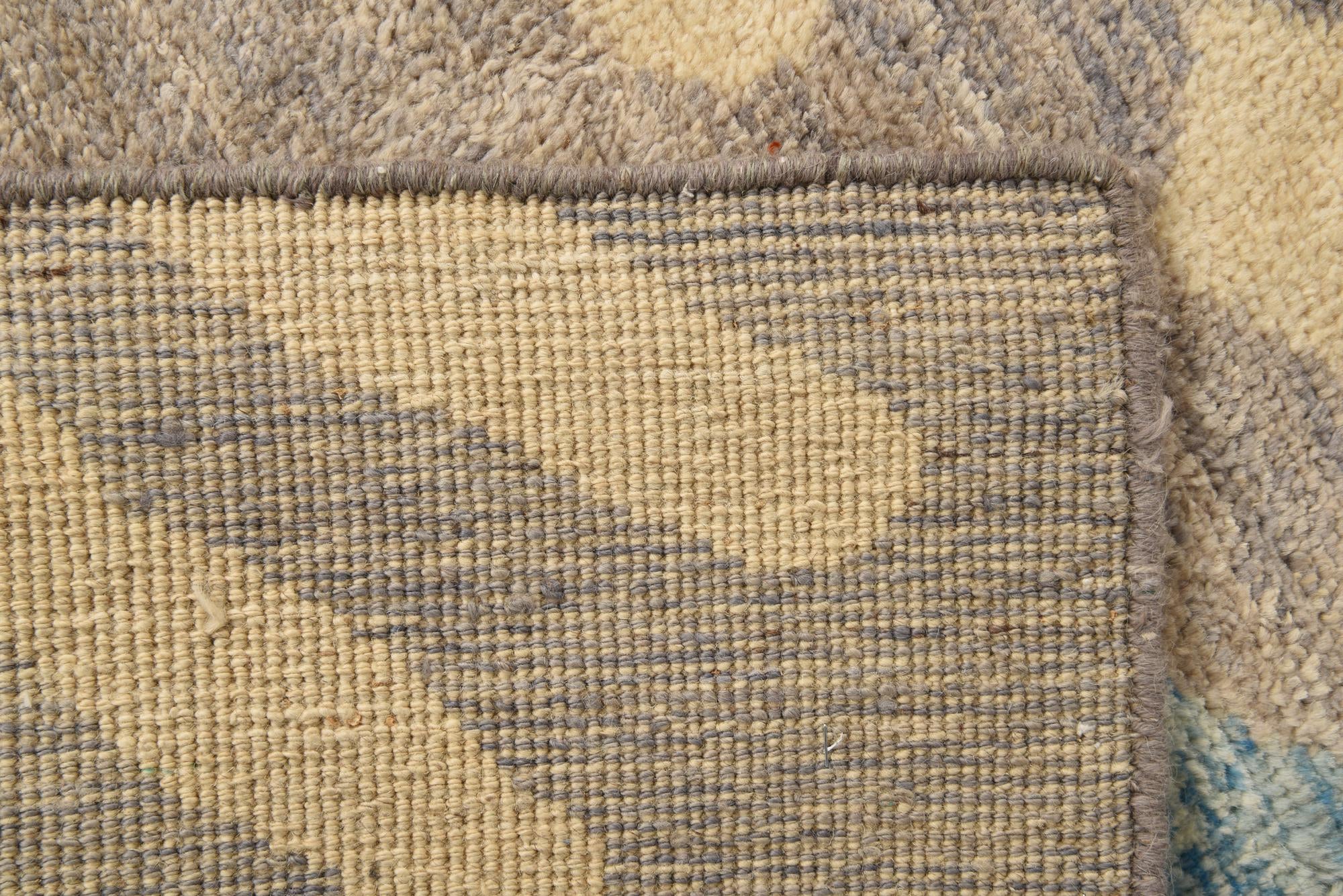 6' 6 x 10' Hand Knotted Moroccan Wool Rug