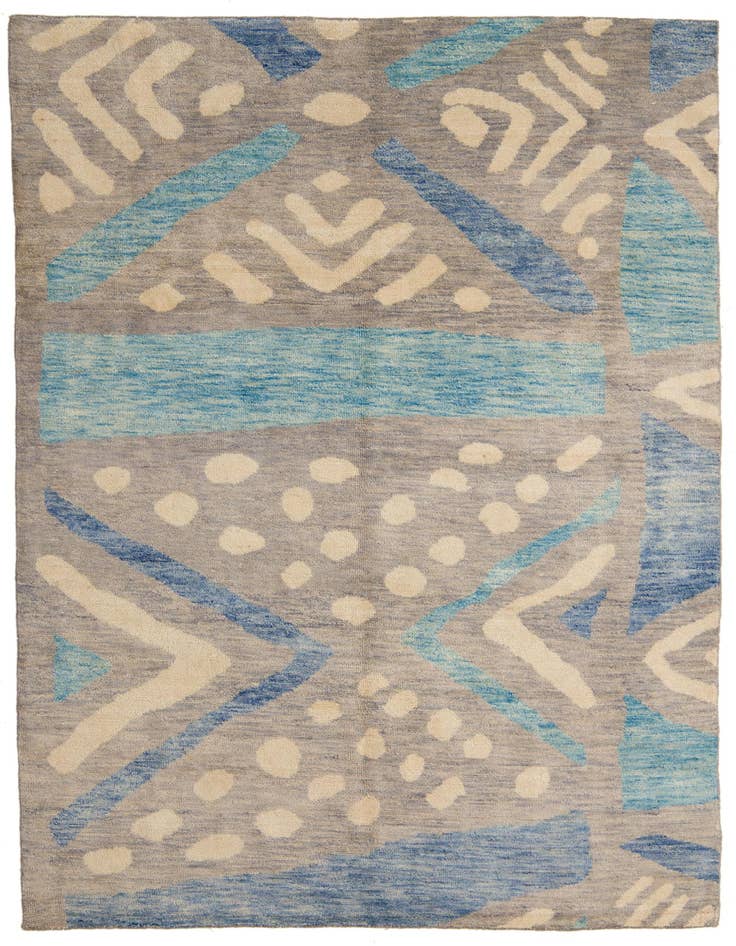 Detail image of 6' 6 x 10' Hand Knotted Moroccan Wool Rug