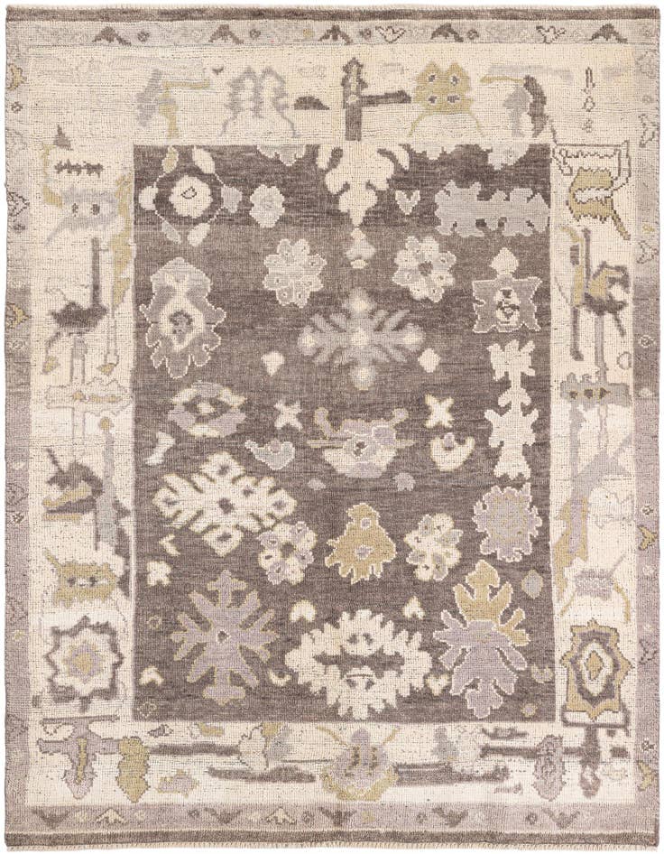 Detail image of 5' 5 x 7' 3 Hand Knotted Moroccan Wool Rug