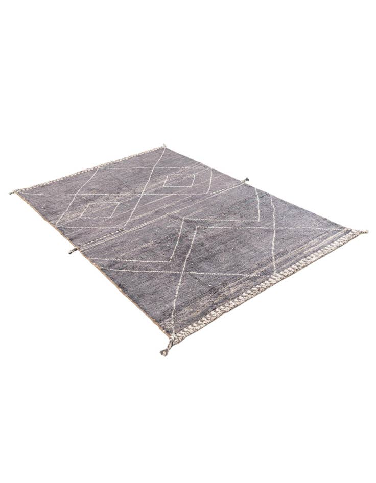Detail image of 4' 3 x 6' 1 Hand Knotted Moroccan Wool Rug