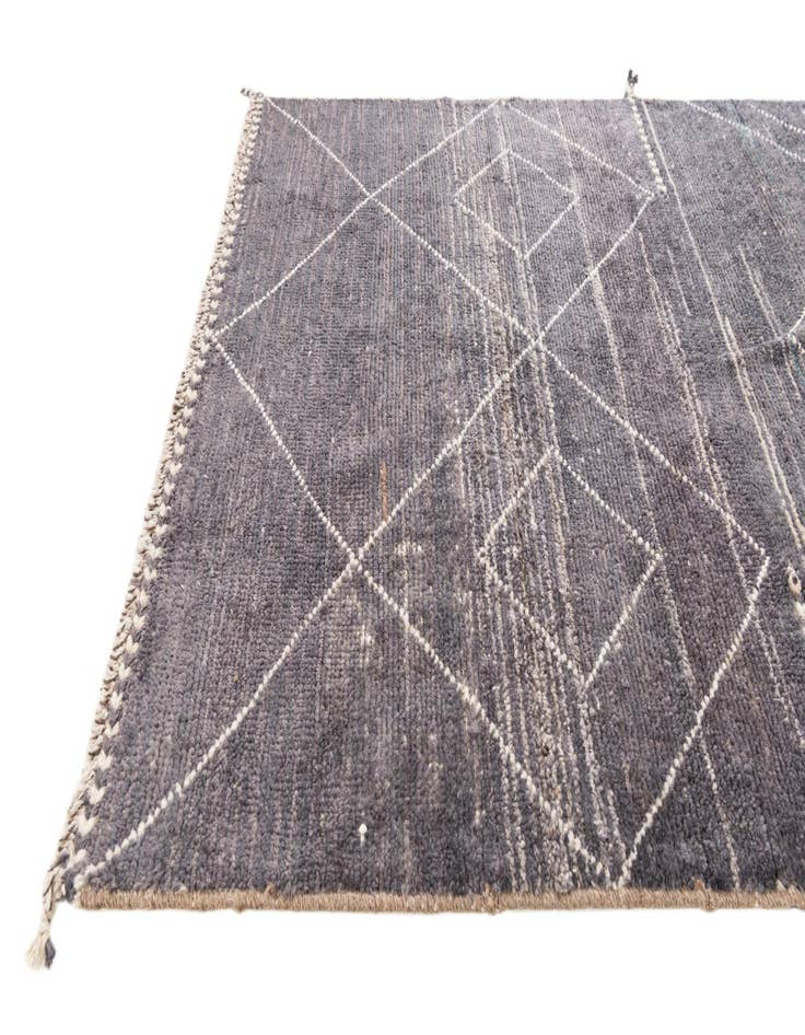 Detail image of 4' 3 x 6' 1 Hand Knotted Moroccan Wool Rug