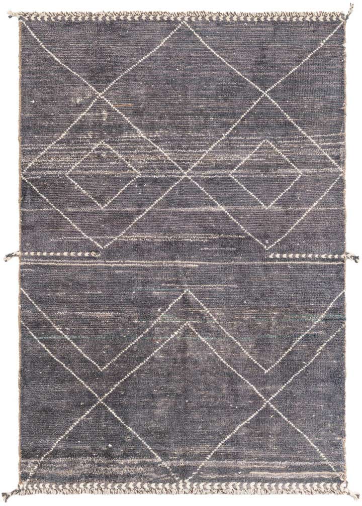 4' 3 x 6' 1 Hand Knotted Moroccan Wool Rug