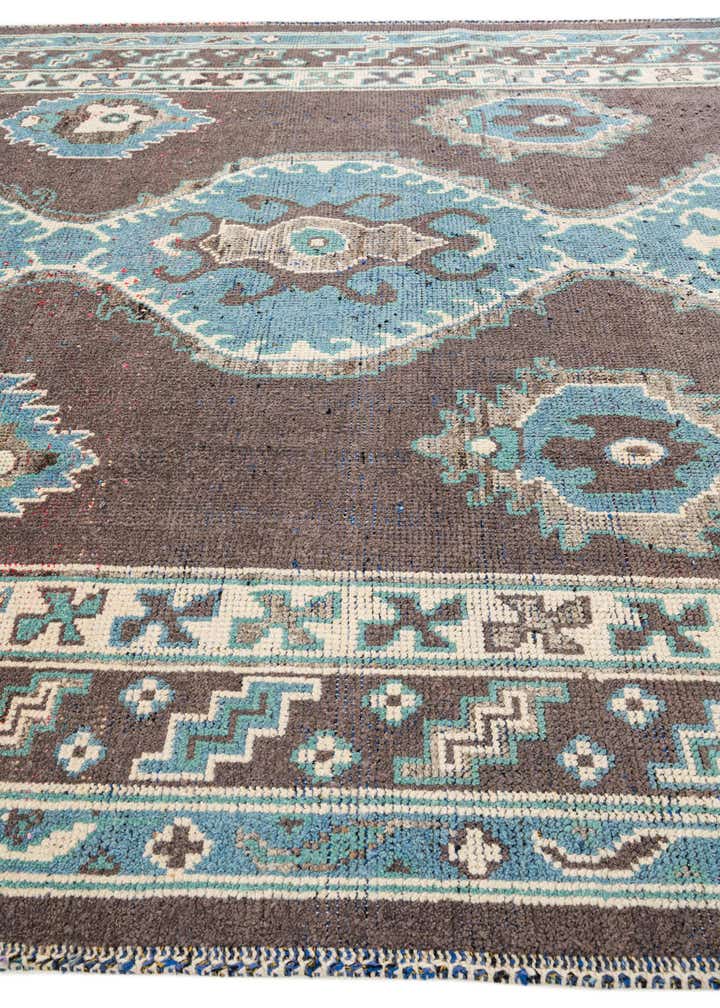 9' x 12' 4 Hand Knotted Moroccan Wool Rug
