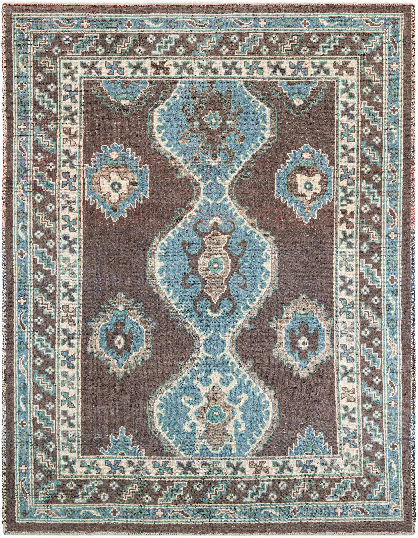 9' x 12' 4 Hand Knotted Moroccan Wool Rug