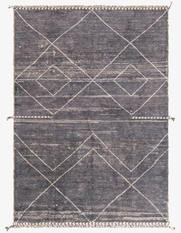 4' 3 x 6' 1 Hand Knotted Moroccan Wool Rug