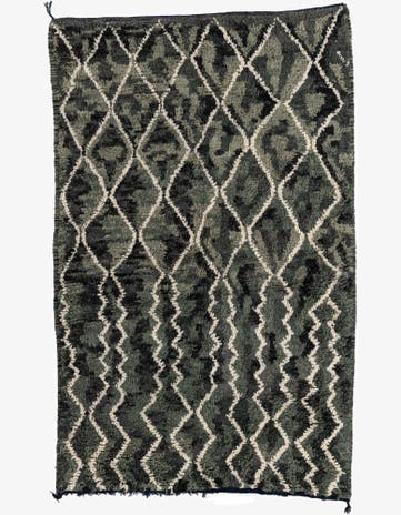 5' x 8' Hand Knotted Moroccan Wool Rug