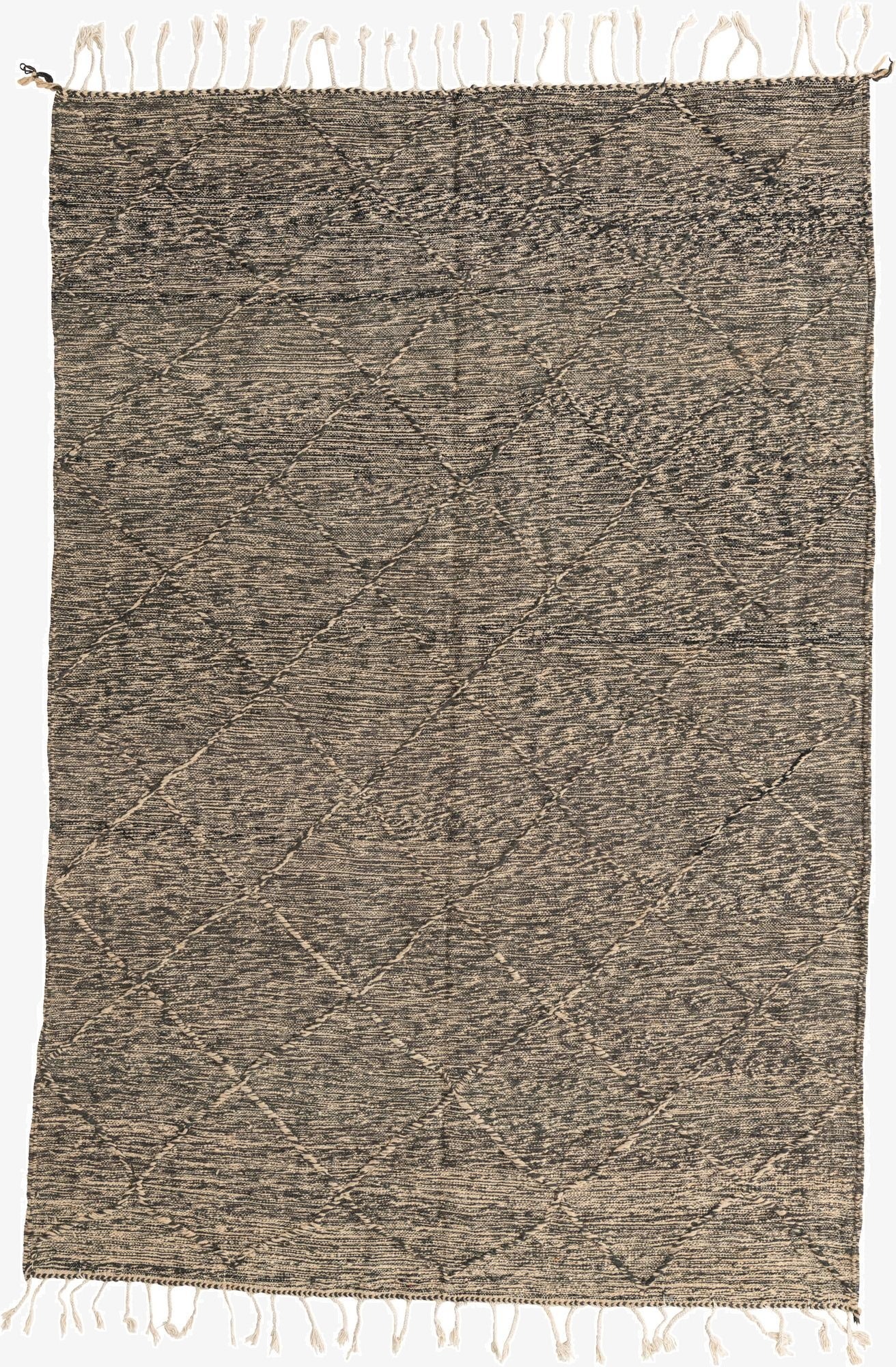 6' 7 x 9' 8  Hand Knotted Moroccan Wool Rug